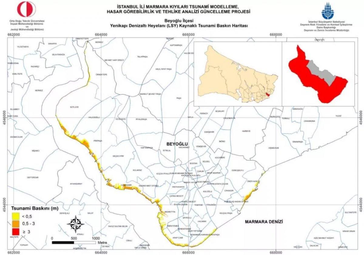 İstanbul'un tsunami risk haritası