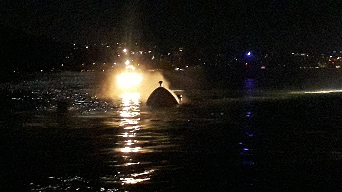 Bebek'te tekne yangını