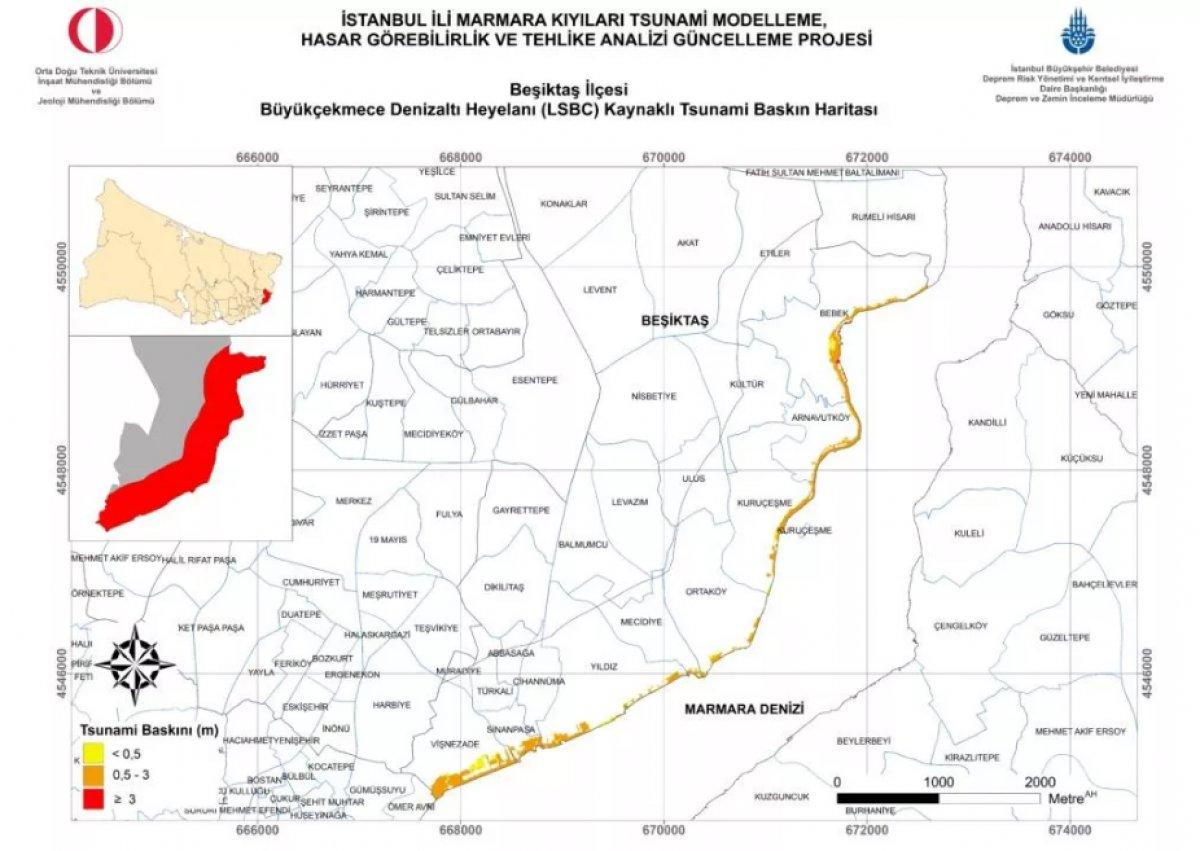 İstanbul'un tsunami risk haritası