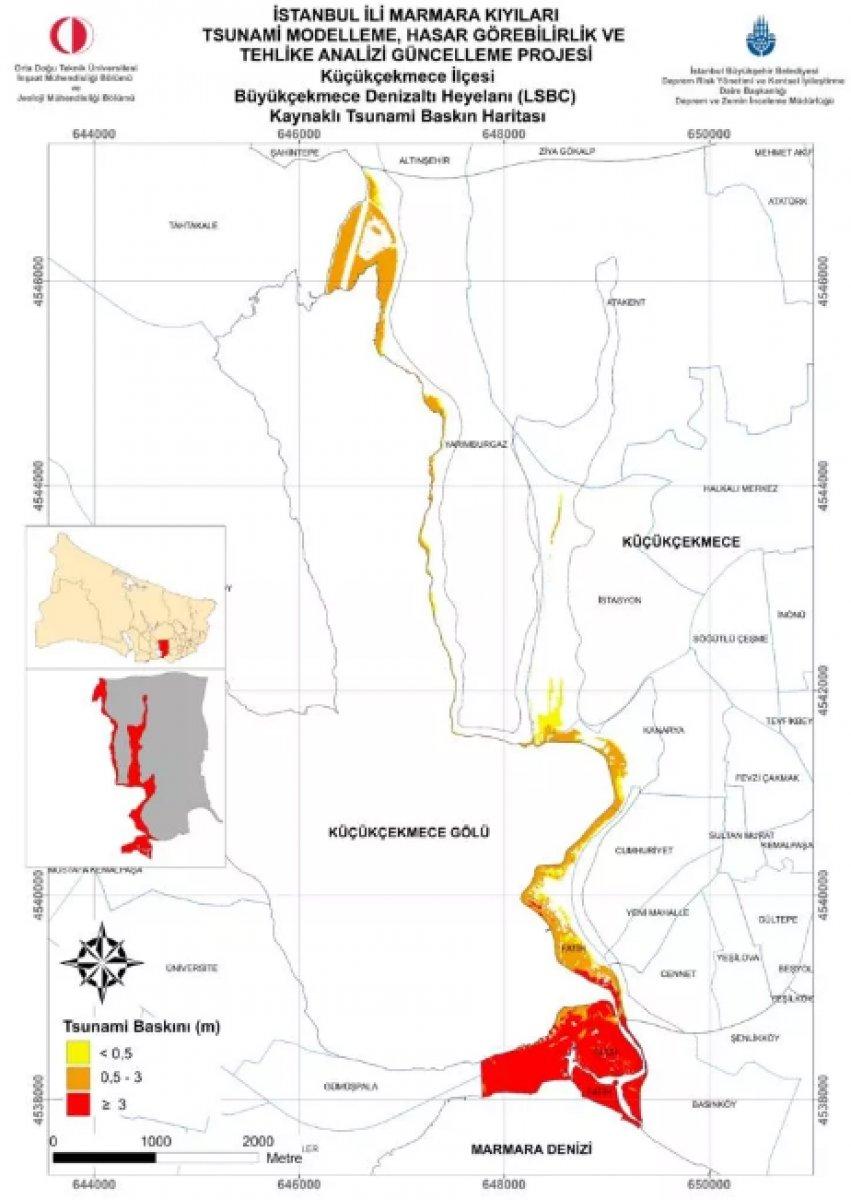 İstanbul'un tsunami risk haritası