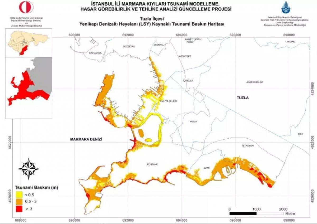 İstanbul'un tsunami risk haritası