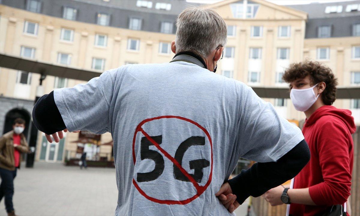 Belçika'da 5G karşıtı gösteri düzenlendi