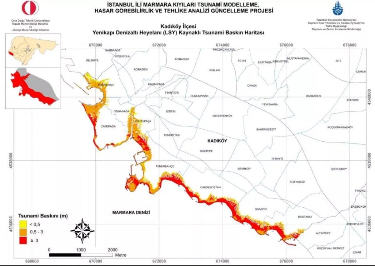 İstanbul'un tsunami risk haritası