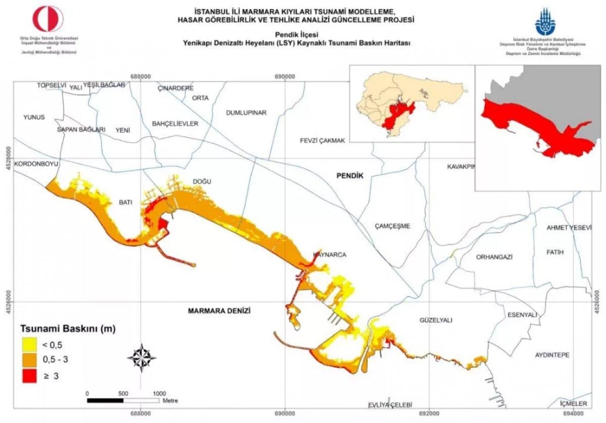 İstanbul'un tsunami risk haritası