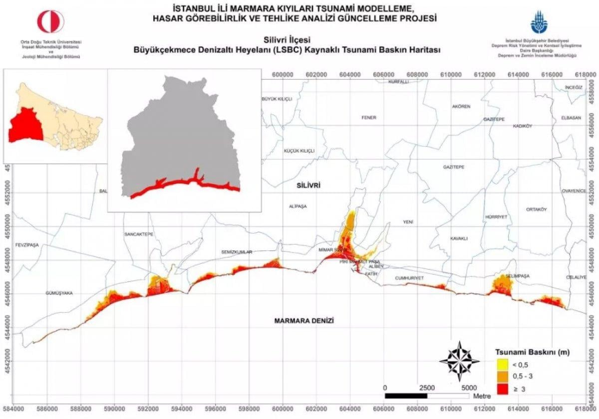 İstanbul'un tsunami risk haritası