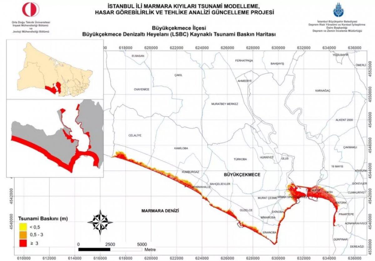 İstanbul'un tsunami risk haritası