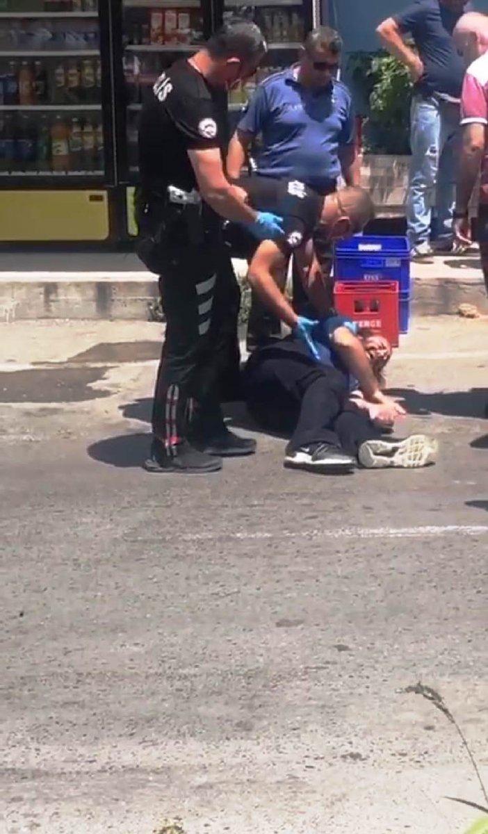 Antalya'da 2 polisin yaralandığı anlar kamerada
