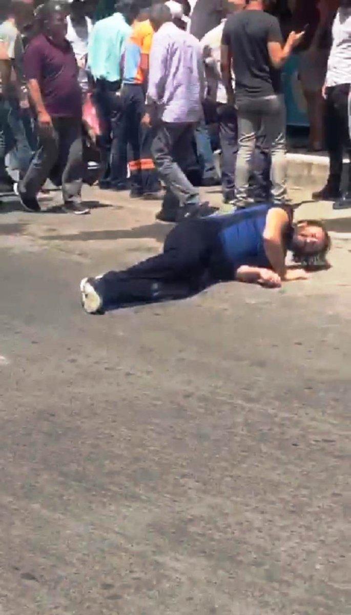 Antalya'da 2 polisin yaralandığı anlar kamerada