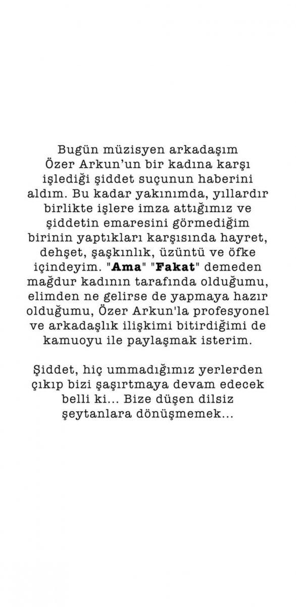 Sıla: Özer Arkun'la arkadaşlığımı bitirdim