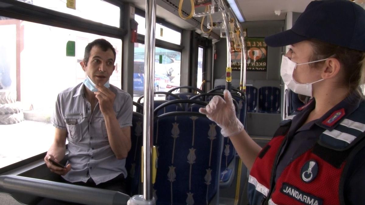 İstanbul'da maskeyi uygun takmadı diye ceza kesildi