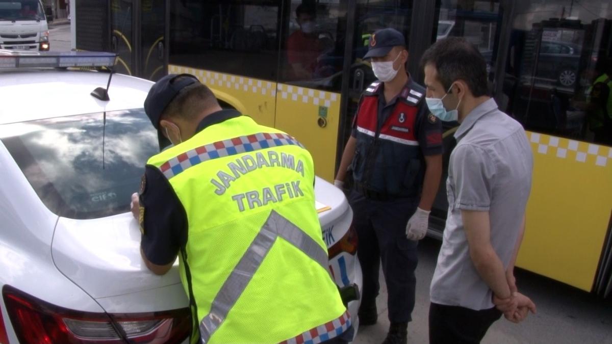 İstanbul'da maskeyi uygun takmadı diye ceza kesildi