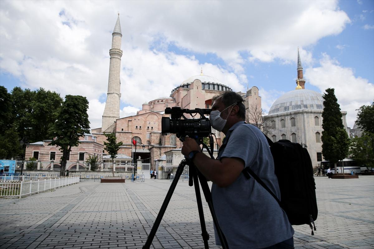 Ayasofya'ya yerli ve yabancı medya ilgisi