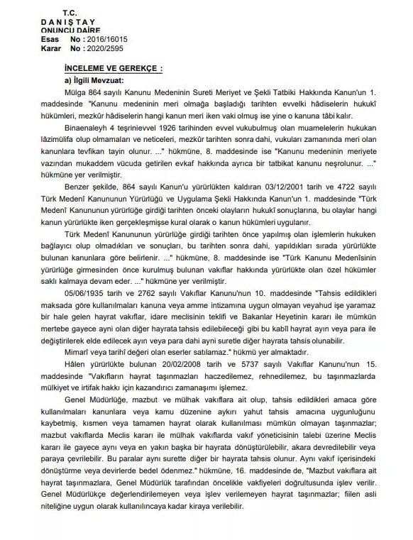 Danıştay Ayasofya kararını açıkladı