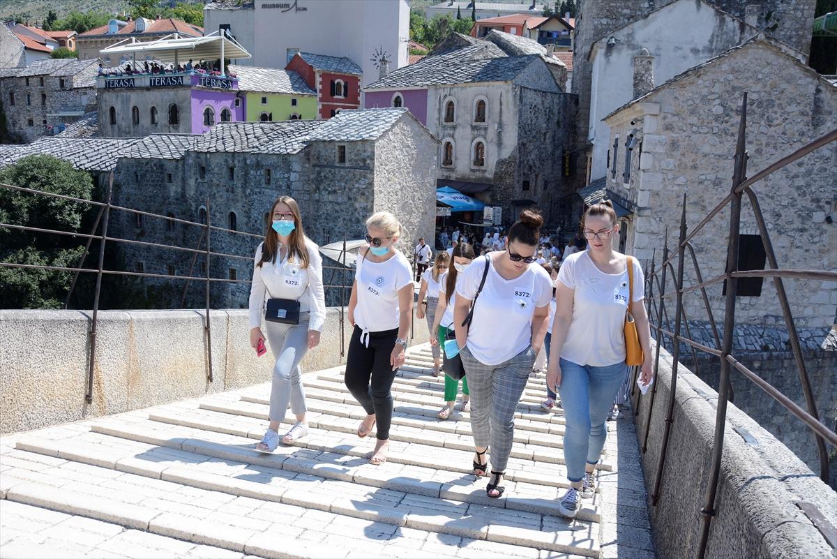 Mostar Köprüsü'nden Srebrenitsa için sessiz atlayış