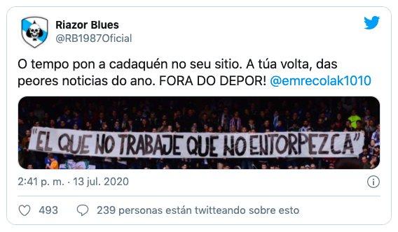 Emre Çolak, Deportivo'da idmana çıkmadı