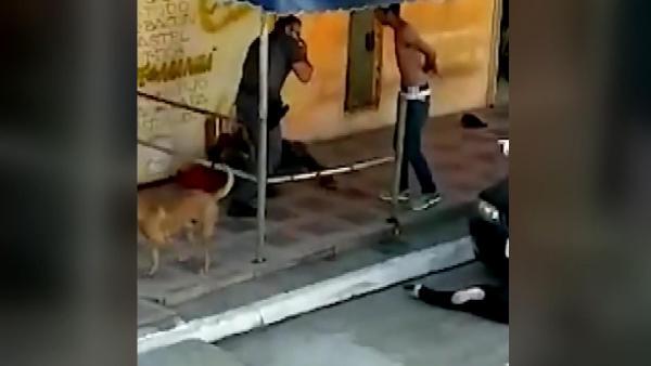 Brezilya polisinden, gözaltına alınan kişiye şiddet