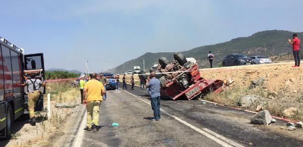 İzmir’de yangına giden arazöz devrildi: 2 ölü, 2 yaralı