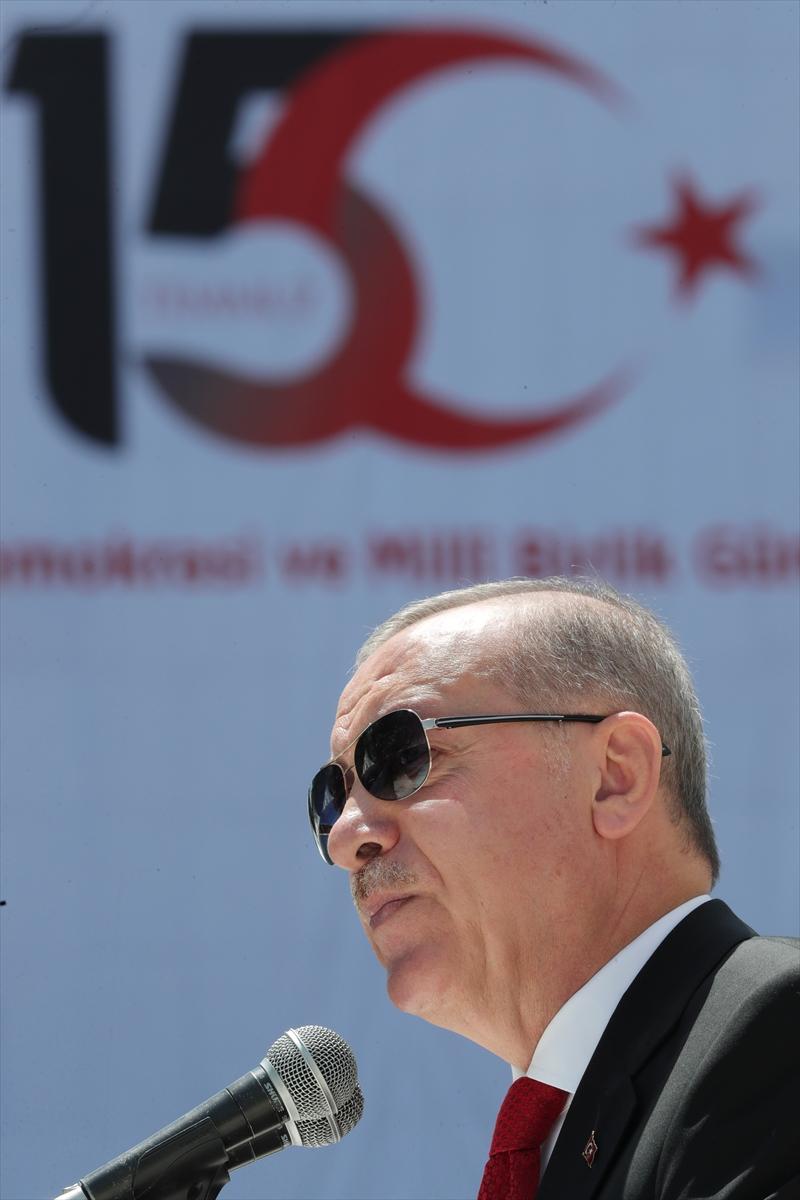 Erdoğan, 15 Temmuz Anıtı'ndaki törende konuştu