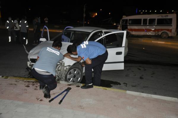 Karaman'da kaza sonrası yaralı yakınları kavga etti