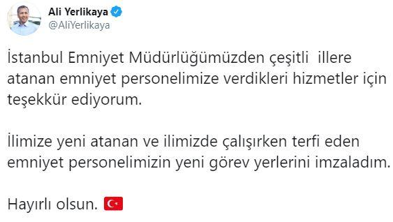 İstanbul Valisi Yerlikaya, Emniyet atamalarını imzaladı