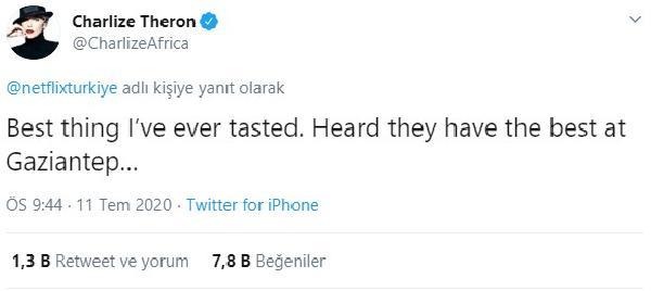 Charlize Theron'dan baklava açıklaması