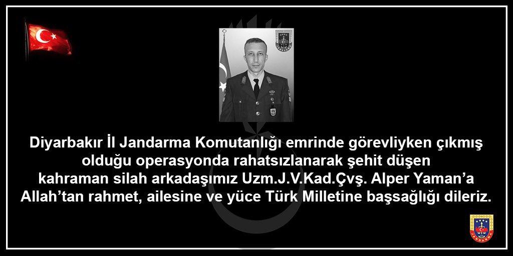 Diyarbakır'da operasyonda rahatsızlanan asker, şehit oldu