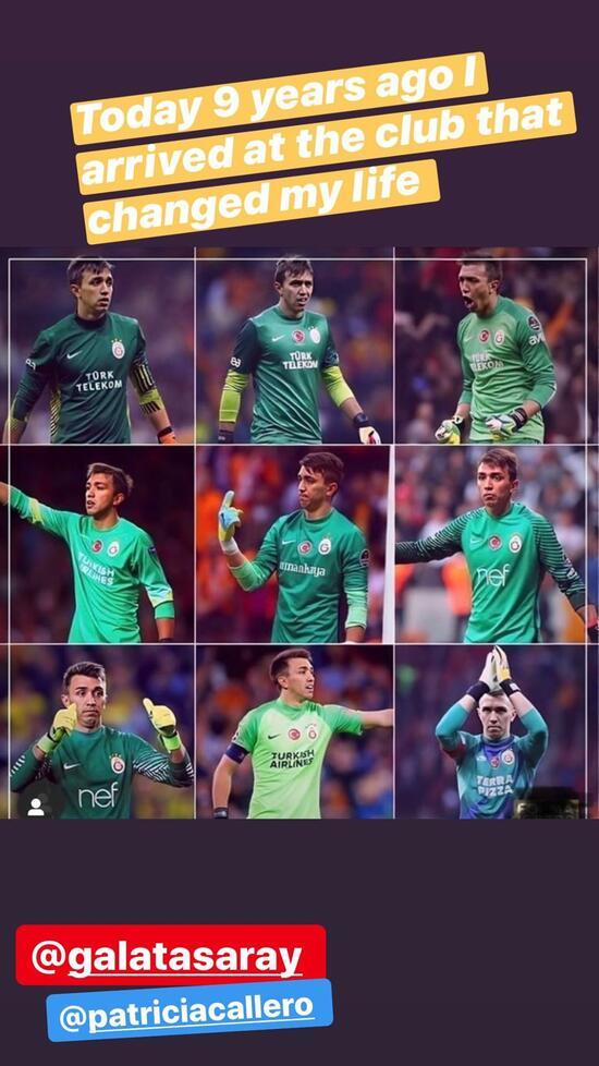 Muslera, G.Saray'daki 9. yılı için paylaşım yaptı