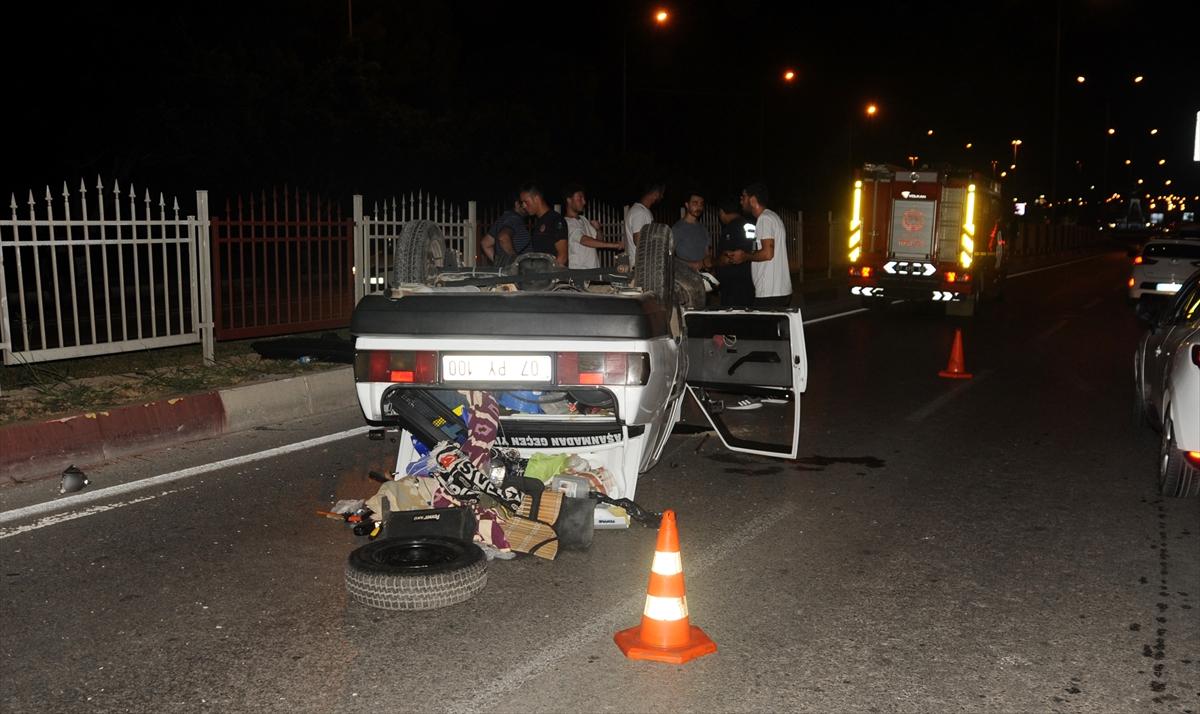 Antalya'da kaza: Emniyet kemeri hayatını kurtardı