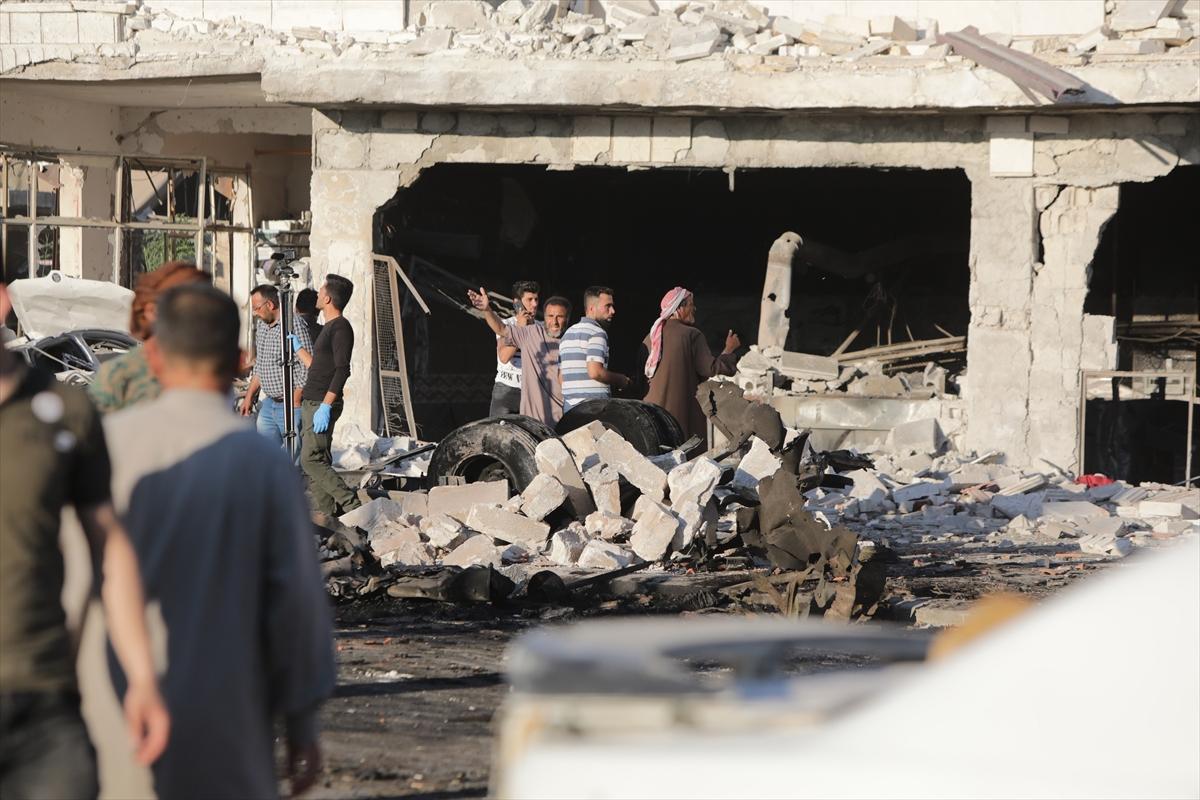 Azez'de bomba yüklü araç patladı: 7 ölü, 100 yaralı