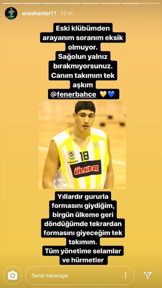 F.Bahçe: Enes Kanter'in kulübümüzle bir ilişkisi olamaz