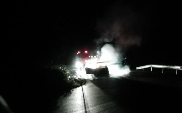 Bursa'da bir gün önce aldığı otomobil alev alev yandı