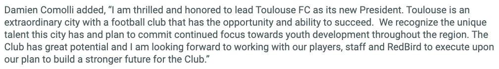 Toulouse'un yeni başkanı Comolli oldu