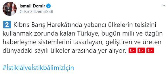 Demir: Yeni telsizin TSK'ya ilk teslimatı gerçekleşti