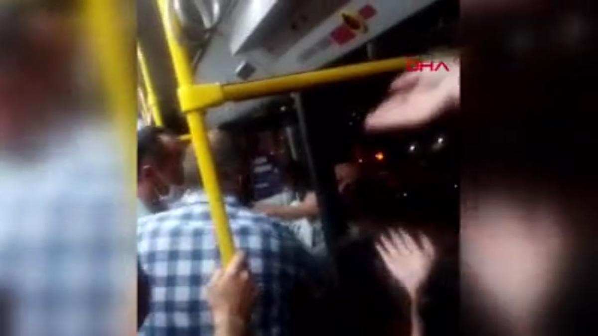Ankara'da belediye otobüsünde yer kavgası çıktı