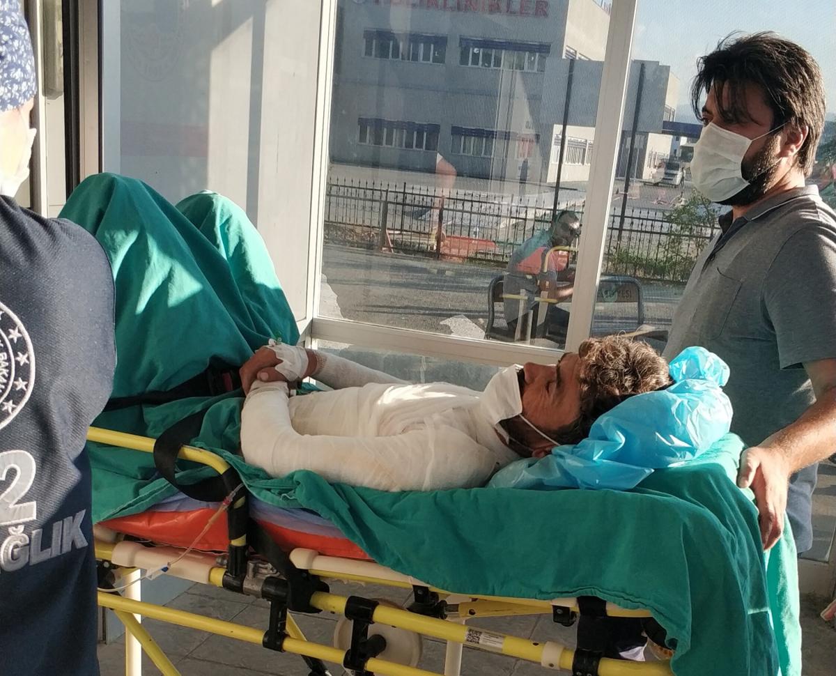 Tokat'ta elektrik akımına kapılan işçi ölümden döndü