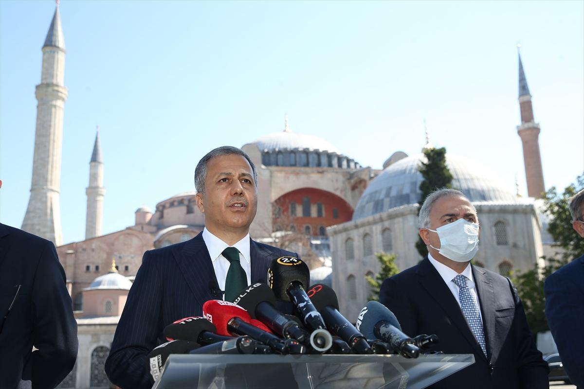 Ali Yerlikaya Ayasofya'da ilk namaz detaylarını açıkladı