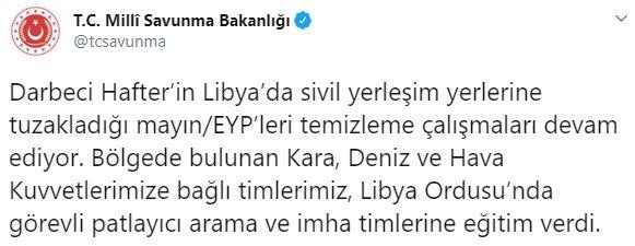 MSB: Libya'da mayın temizleme çalışmaları devam ediyor