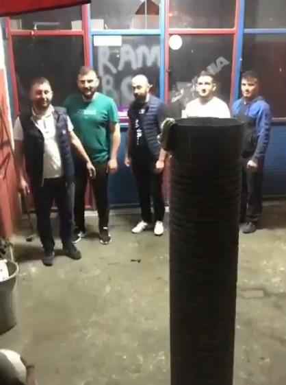 Trabzon'da top yerine karpuza kafa atan adam