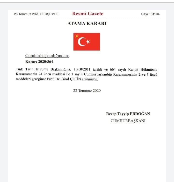 Türk Tarih Kurumu'nun yeni başkanı belli oldu