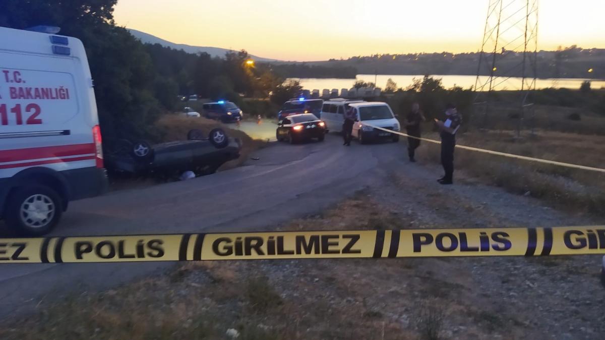 Kütahya'da otomobil takla attı: 1 ölü