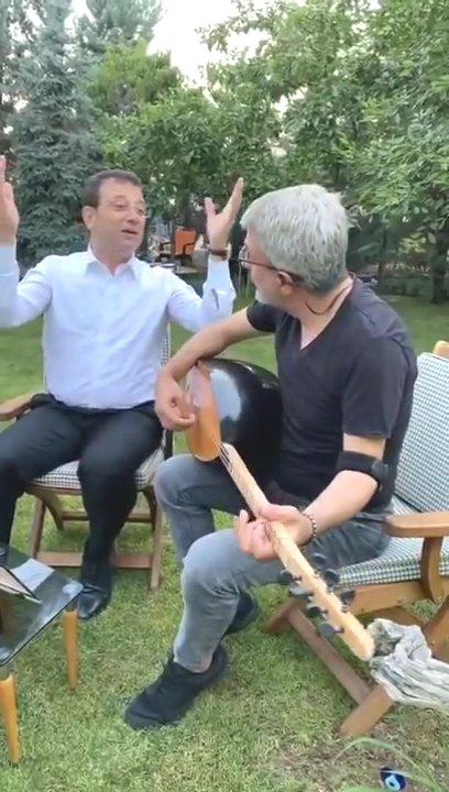 Ekrem İmamoğlu türkü söyledi