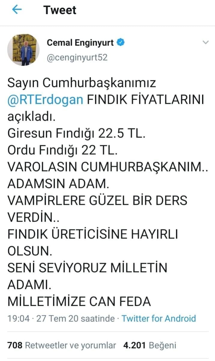 Ordulu üreticiler fındık fiyatlarından memnun
