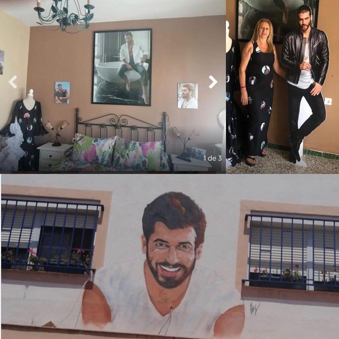 İspanyol kadın evine Can Yaman'ı çizdirdi