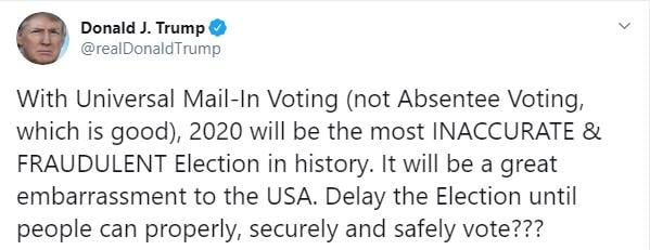 Trump: Kasımda yapılacak seçimleri erteleyelim