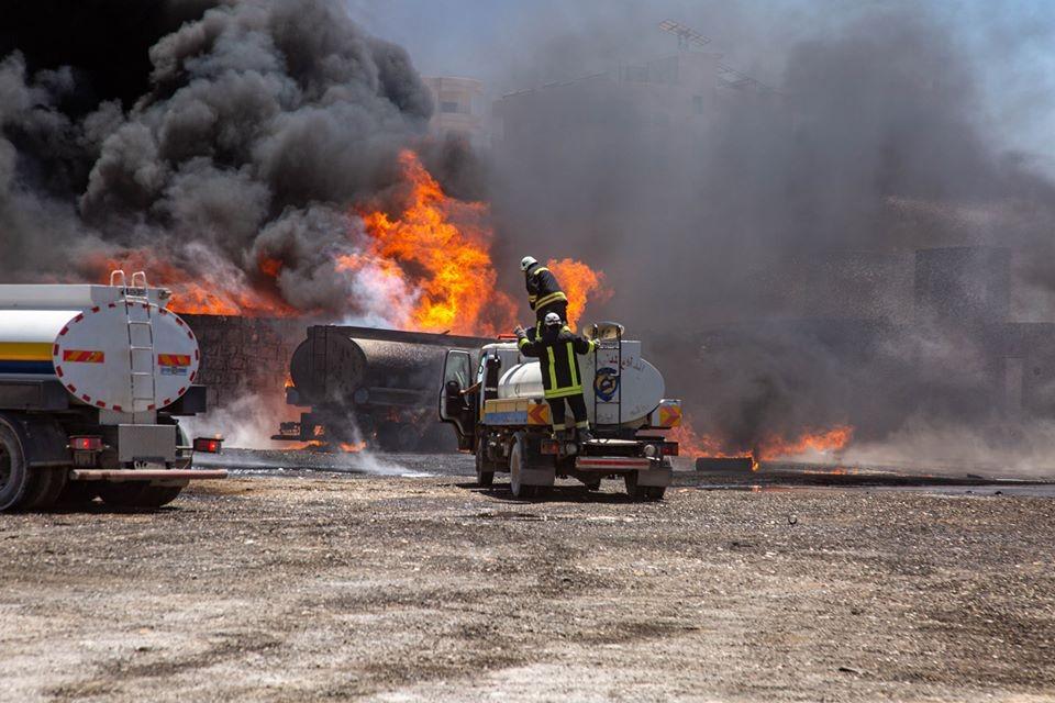İdlib'de akaryakıt pazarına hava saldırısı