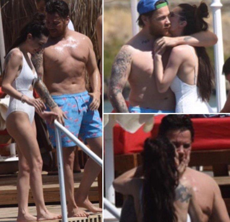 Burcu Kıratlı, Sinan Akçıl'ı öpücüklere boğdu