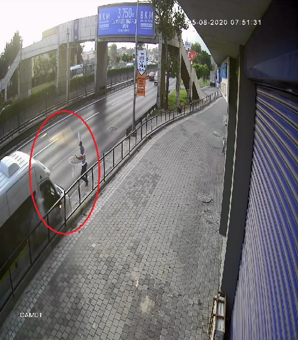 Bursa'da ölümden saniyelerle kurtulan işçi kamerada