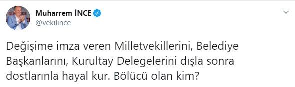 Muharrem İnce'den Kılıçdaroğlu'na: Bölücü olan kim