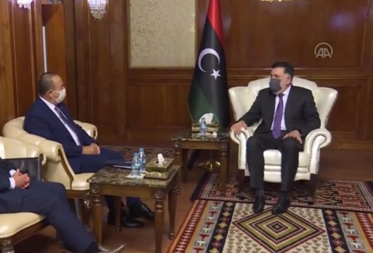 Bakan Çavuşoğlu, Libya Başbakanı Serrac ile görüştü