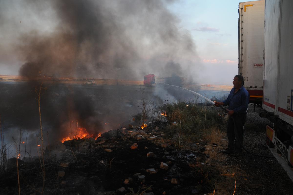 Şırnak'ta sigara izmariti tarlayı küle çevirdi